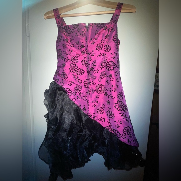 Emily West Girls Party Dress size 16 Black and Purple - Picture 2 of 3